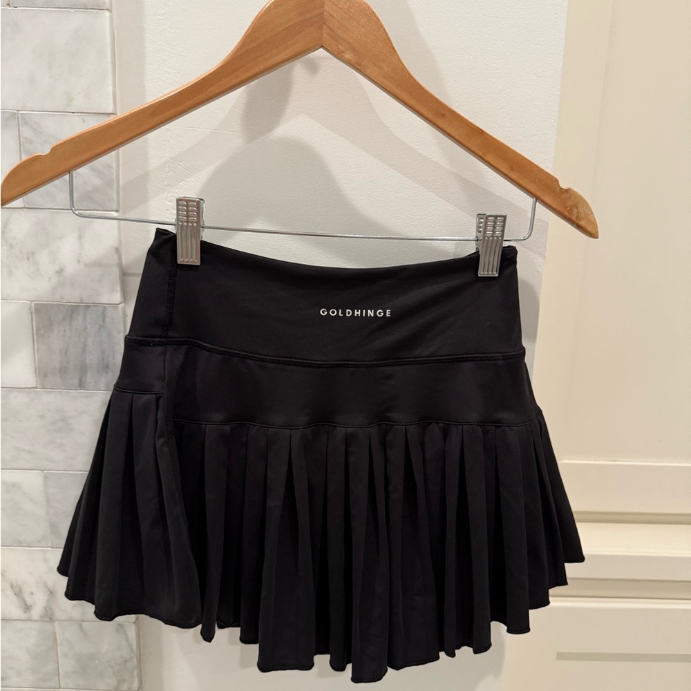 Goldhinge Women's Black Skater Skirt